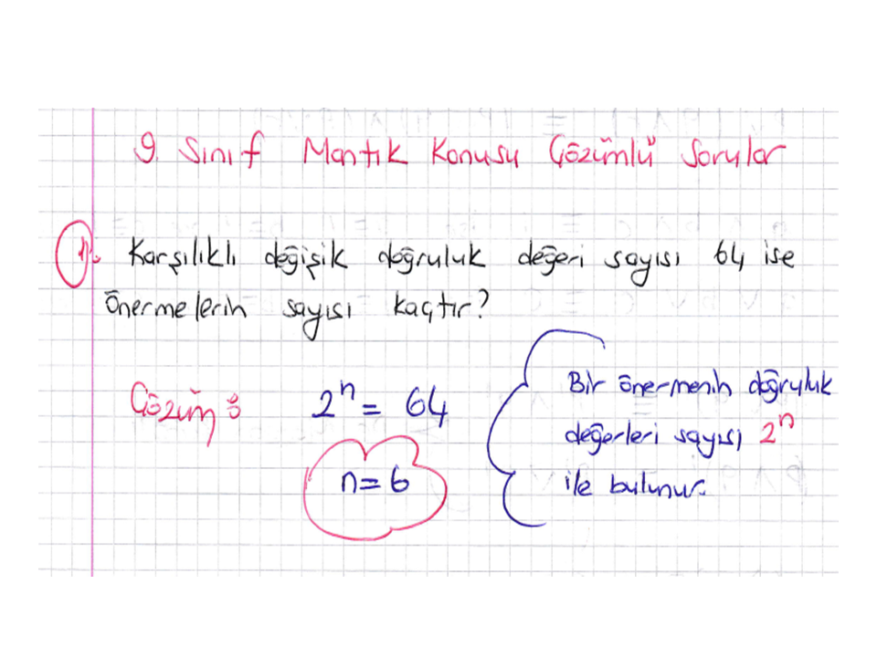 9 Sinif Mantik Konusu Cozumlu Sorular 1 9 Sinif Mantik Cozumlu Sorular Sunusu 2019 2020